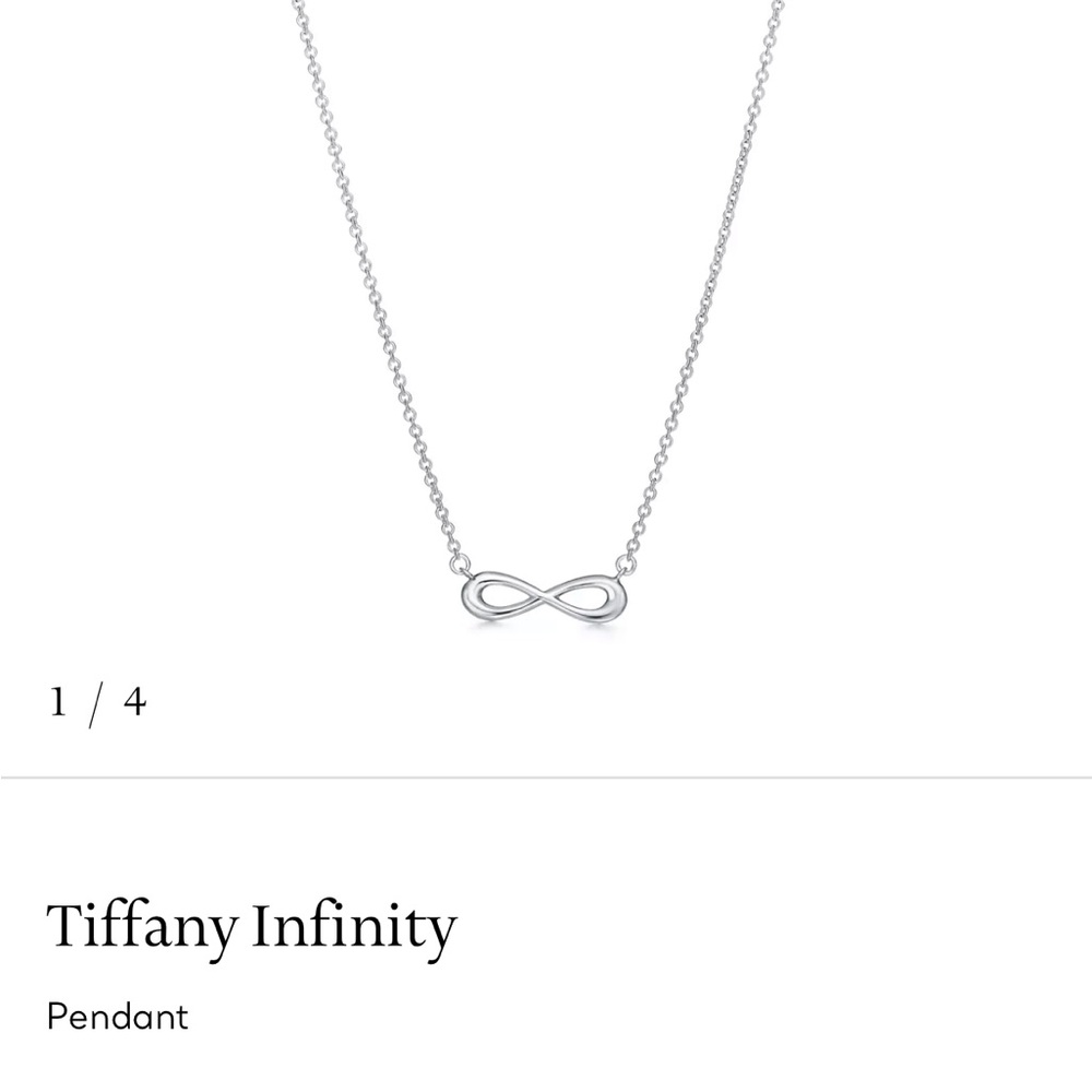 Tiffany & Co. Sterling Silver Infinity Necklace with Signature Blue Pouch - Picture 7 of 7